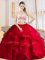Glorious Sleeveless Beading and Ruffles Criss Cross Quinceanera Dresses
