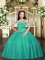 Straps Sleeveless Tulle Little Girl Pageant Gowns Beading Lace Up
