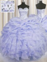 Sleeveless Floor Length Beading and Ruffles Lace Up Womens Party Dresses with Lavender(SKU PSSW0406-1BIZ)