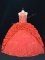 Super Red Halter Top Lace Up Beading and Appliques and Embroidery Sweet 16 Dresses Sleeveless