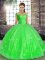 Gorgeous Off The Shoulder Sleeveless Tulle Quince Ball Gowns Beading and Appliques Lace Up