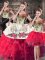 Modern Floor Length Pink And White Quinceanera Dresses Off The Shoulder Sleeveless Lace Up