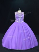 New Arrival Sleeveless Beading Lace Up 15 Quinceanera Dress