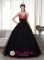 Warwick Rhode Island/RI Fashionable Tull Black and Red Princess Beaded Sweetheart Quinceanera Dress