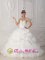 Montabaur Germany White and Beautiful sweetheart Quinceanera Dress With Lace-up Pick-ups and Beading Ball Gown