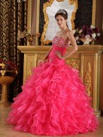 West Branch Iowa/IA Beautiful Mermaid Ruffles and Beaded Decorate Bust Sweet 16 Dresses With Sweetheart Florr-length