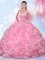 Flare Sleeveless Lace Up Floor Length Beading Quinceanera Dress