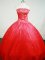 Best Seller Ball Gown Strapless Floor-Length Hot Pink Beading and Appiques Quinceanera Dresses Style FA-S-155