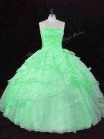 Custom Designed Sweetheart Neckline Hand Made Flower Quinceanera Gown Sleeveless Lace Up