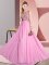 Sweet Sleeveless Beading and Appliques Backless Dama Dress for Quinceanera