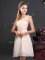 Chiffon One Shoulder Sleeveless Zipper Ruffles and Ruching Quinceanera Court Dresses in Champagne
