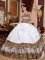 Denison Iowa/IA Beading Decorate Bodice Informal White Quinceanera Dress Strapless and sexy Leopard Ball Gown
