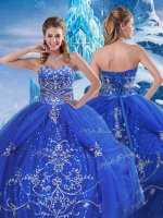 Smart Tulle Sleeveless Floor Length 15th Birthday Dress and Beading and Appliques(SKU PSSW0696MTBIZ)