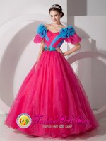Off The Shoulder and Short Sleeves For Pretty Quinceanera Dress With Belt In Middleboro Massachusetts/MA(SKU MLXNHY09J8BIZ)