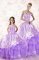 Spectacular Sweetheart Sleeveless Organza Sweet 16 Dress Embroidery and Ruffled Layers Lace Up