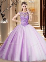 Fantastic Scoop Lavender Quince Ball Gowns Tulle Brush Train Sleeveless Beading(SKU SJQDDT889002-3BIZ)