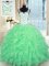Glittering Sleeveless Organza Lace Up 15th Birthday Dress for Military Ball and Sweet 16 and Quinceanera
