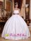 Chicago Illinois/IL White New Beaded Ribbon Elegant Quinceanera Dress