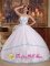 Exquisite Beading Gorgeous White For La Romana Dominican Republic Quinceanera Dress Strapless Organza Ball Gown
