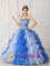 Organza Sweetheart Quinceanera Dress In Beaded Decorate Multi color In Green Valley AZ　