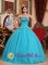 Jokioinen Finland Embroidery with Exquisite Beadings Popular Turquoise Quinceanera Dress Strapless Tulle Ball Gown