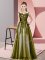 Extravagant Olive Green Tulle Zipper Quinceanera Court of Honor Dress Sleeveless Floor Length Beading and Lace
