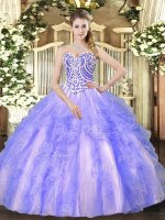 Lavender Sleeveless Beading and Ruffles High Low Quinceanera Gown(SKU SJQDDT972002-1BIZ)