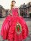 Deluxe Sleeveless Beading and Appliques and Ruffles Lace Up Sweet 16 Dresses