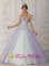Sisseton South Dakota/SD Multi-Color Quinceranera Dress Beading and Sequins Decorate For New Style Sweetheart Taffeta and Tulle A-Line / Princess
