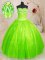 Customized Tulle and Sequined Sleeveless Floor Length Vestidos de Quinceanera and Beading