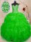 Superior Green Sweetheart Neckline Beading and Ruffles Quinceanera Dresses Sleeveless Lace Up