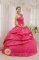 Saint-Jean-sur-Richelieu Modern Hot Pink Stylish Quinceanera Dress With One Shoulder Neckline Beading and Pick-ups Decorate
