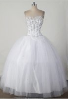 Tiffany & Co Clearance Ball Gown Sweetheart Floor-length White Quincenera Dresses TD26004[TDAQD4]