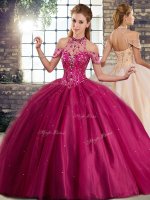 Decent Fuchsia Sleeveless Beading Lace Up Quinceanera Gown(SKU SJQDDT2110002BIZ)