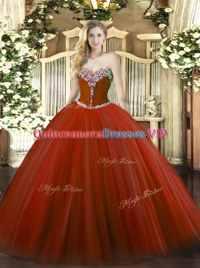 Sleeveless Beading Lace Up 15th Birthday Dress - Click Image to Close