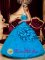Stylish Quinceanera Dress For Barstow CA Strapless Teal Taffeta and Tulle Lace and Appliques Ball Gown