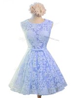Lace Sleeveless Knee Length Damas Dress and Belt(SKU SWBD149-5BIZ)