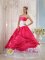 York Beach Maine/ME New Coral Red and White Quinceanera Dress With Sweetheart Neckline and beautiful Appliques Decorate