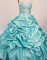 Beautiful ball gown strapless floor-length taffeta beading aqua blue quinceanera dresses FA-X-076