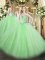 Lace Up Quinceanera Dress Beading Sleeveless Floor Length