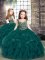 Fantastic Sleeveless Beading and Ruffles Lace Up Little Girls Pageant Gowns