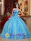 Sainte-Foy-les-Lyon France Multi-color Ruffles and beautiful Strapless Quinceanera Dresses With Beaded Decorate and Ruch