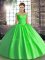 Hot Selling Sleeveless Beading Lace Up Ball Gown Prom Dress