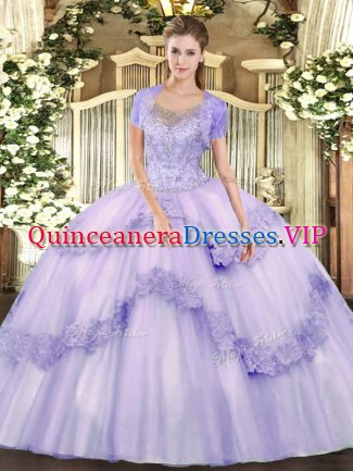 On Sale Sleeveless Beading and Appliques Clasp Handle 15th Birthday Dress