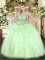 Fabulous Scoop Sleeveless Organza Quinceanera Dresses Beading Lace Up