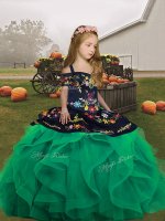 Most Popular Sleeveless Embroidery and Ruffles Lace Up Pageant Dress for Girls(SKU PAG1284-9BIZ)