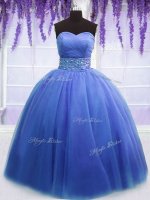 Blue Sweetheart Neckline Beading and Belt Sweet 16 Dress Sleeveless Lace Up(SKU PSSW026-6BIZ)