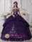 Marazion Cornwall Taffeta With Embroidery Elegant Purple Remarkable Quinceanera Dress For Strapless Ball Gown