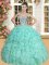 Sweetheart Sleeveless Lace Up Quinceanera Gown Apple Green Organza