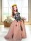 Fashion Peach A-line Appliques Casual Dresses Lace Up Tulle Sleeveless